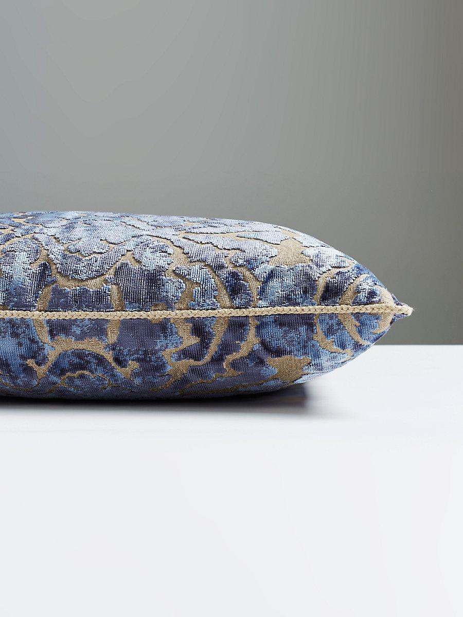 Scalamandre Palazzo Velvet 22 X 22 - Indigo Decorative Pillow