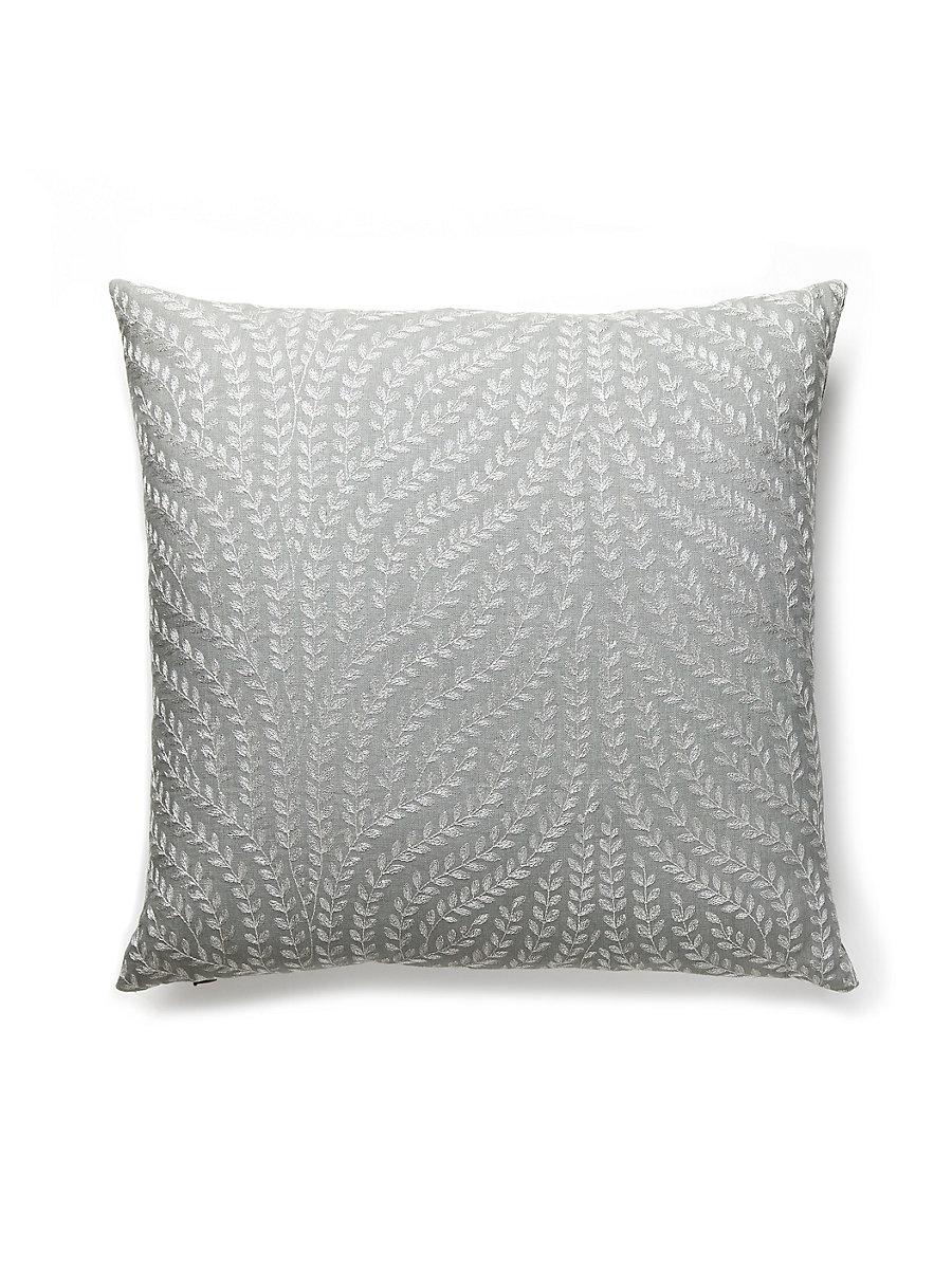 Scalamandre Willow Vine Embroidery 22 X 22 - French Grey Decorative Pillow