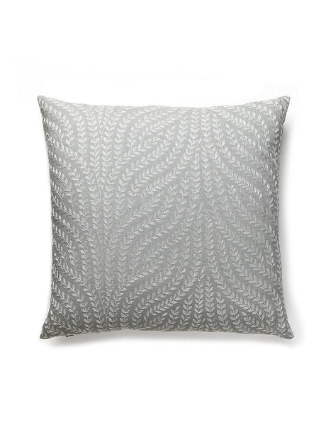 Scalamandre Willow Vine Embroidery 22 X 22 - French Grey Decorative Pillow