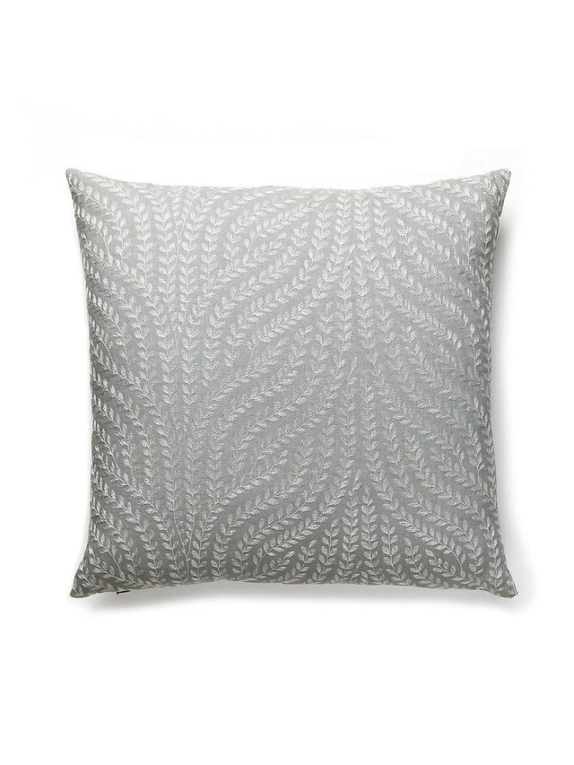 Scalamandre Willow Vine Embroidery 22 X 22 - French Grey Decorative Pillow