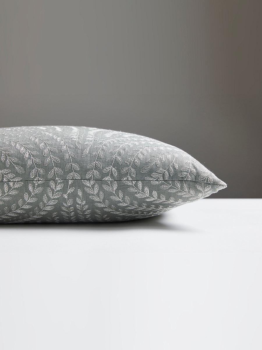 Scalamandre Willow Vine Embroidery 22 X 22 - French Grey Decorative Pillow