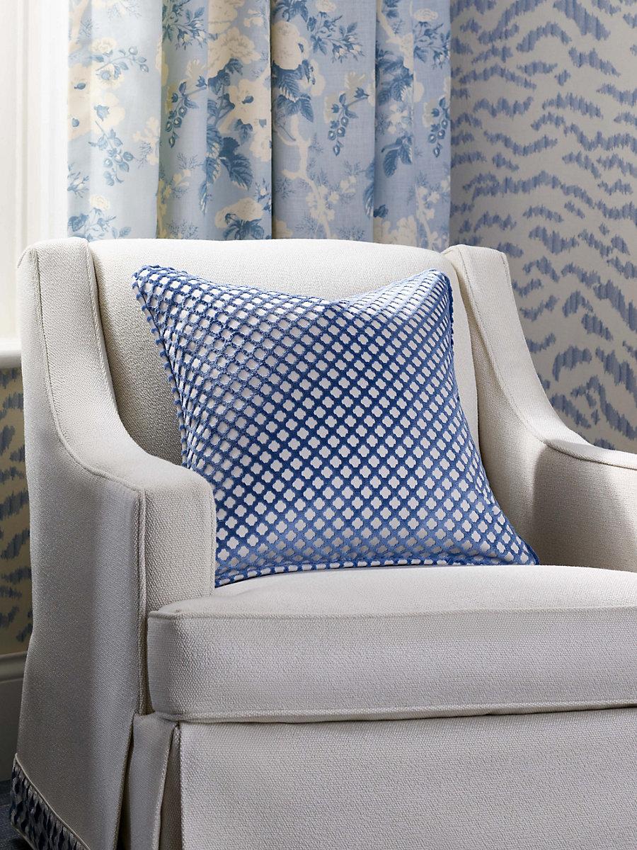 Scalamandre Pomfret 22 X 22 - Lapis Decorative Pillow