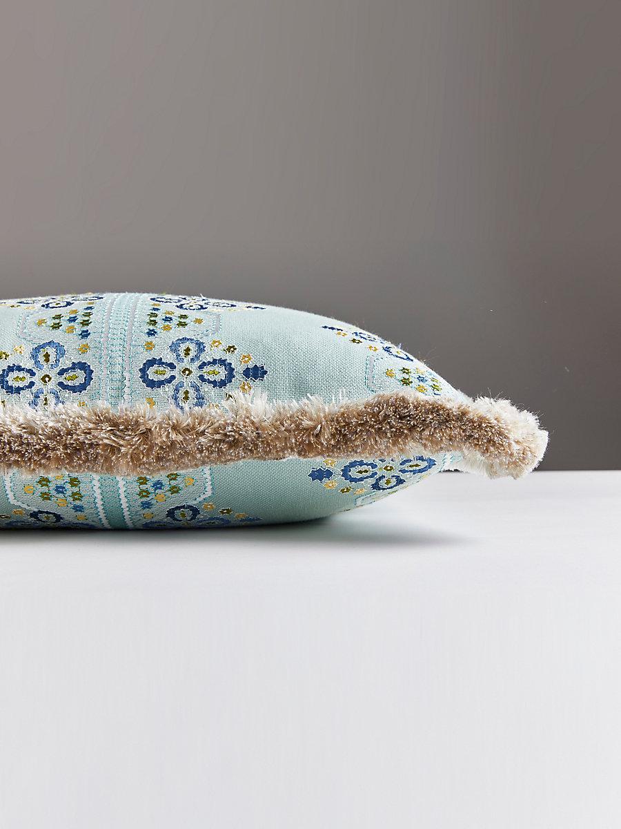 Scalamandre Imogen Embroidery 18 X 18 - Seabed Decorative Pillow