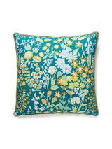Scalamandre Nymph Floral 22 X 22 - Emerald Multi Decorative Pillow