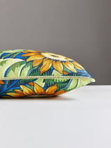 Scalamandre Sunflower Print 18 X 18 - Cobalt Decorative Pillow
