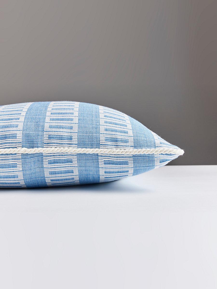 Scalamandre Lark Stripe 18 X 18 - Bluebell Decorative Pillow
