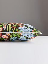 Scalamandre Nymph Floral 22 X 22 - Black Multi Decorative Pillow