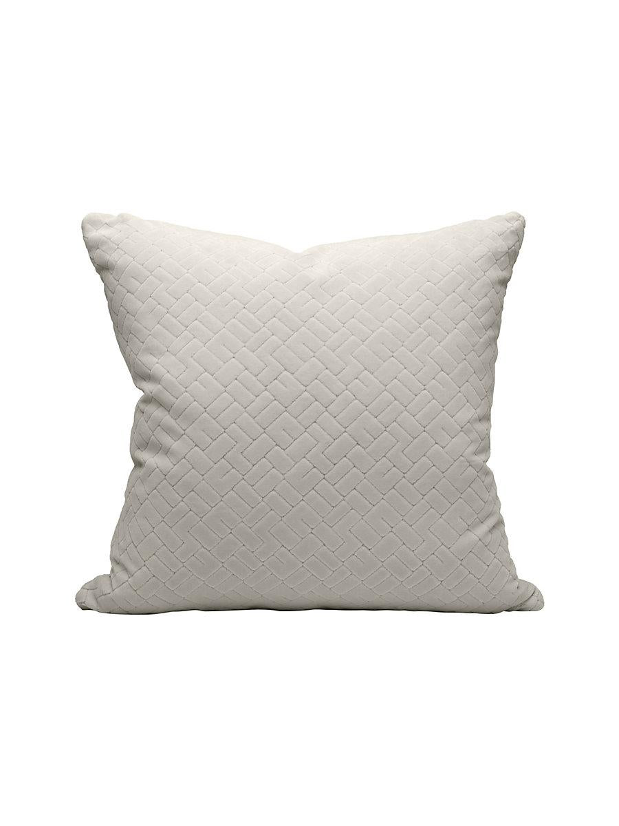 Scalamandre Vallauris Velvet 22 X 22 - Orgeat Decorative Pillow