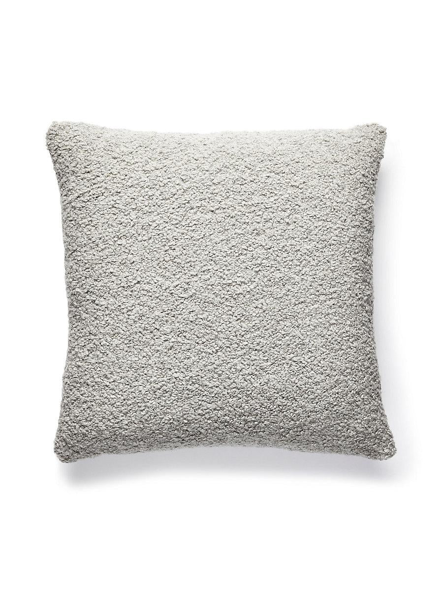 Scalamandre Mouton Boucle 22 X 22 - Silver Decorative Pillow