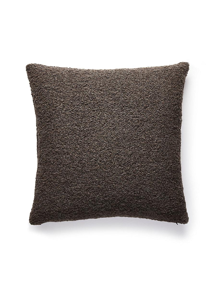 Scalamandre Mouton Boucle 22 X 22 - Ash Brown Decorative Pillow