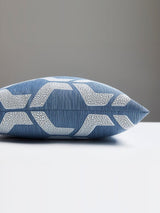 Scalamandre Craquele 14 X 22 - Blue Storm Decorative Pillow