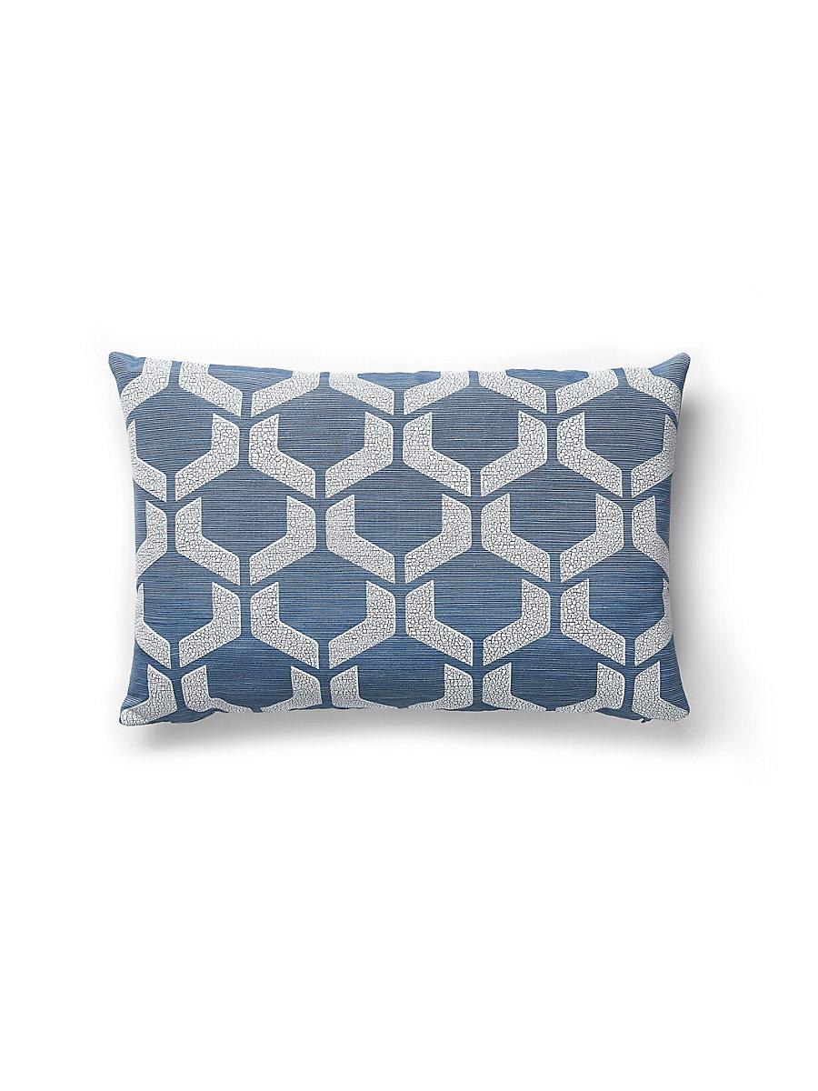 Scalamandre Craquele 14 X 22 - Blue Storm Decorative Pillow