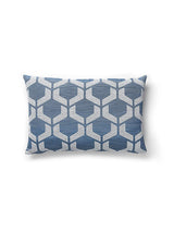 Scalamandre Craquele 14 X 22 - Blue Storm Decorative Pillow