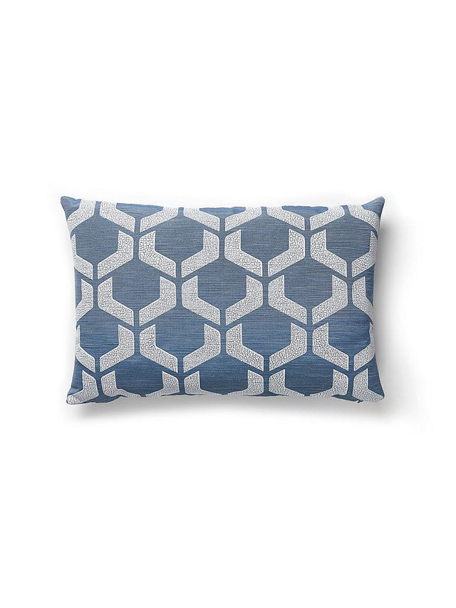Scalamandre Craquele 14 X 22 - Blue Storm Decorative Pillow