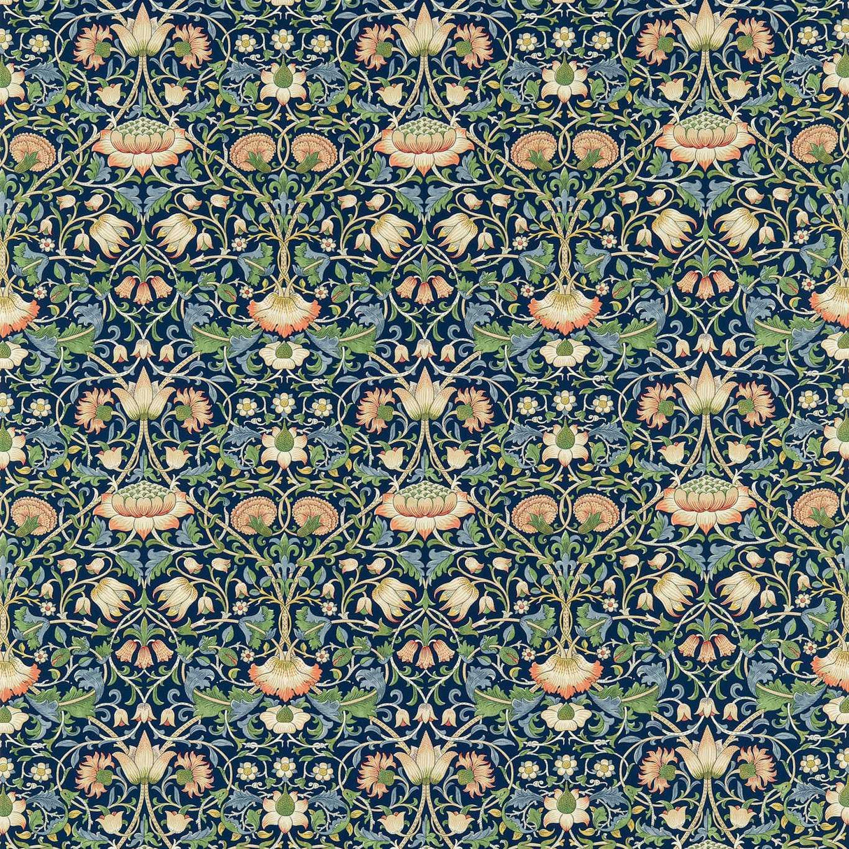 Morris & Co Lodden Indigo/Mineral Fabric