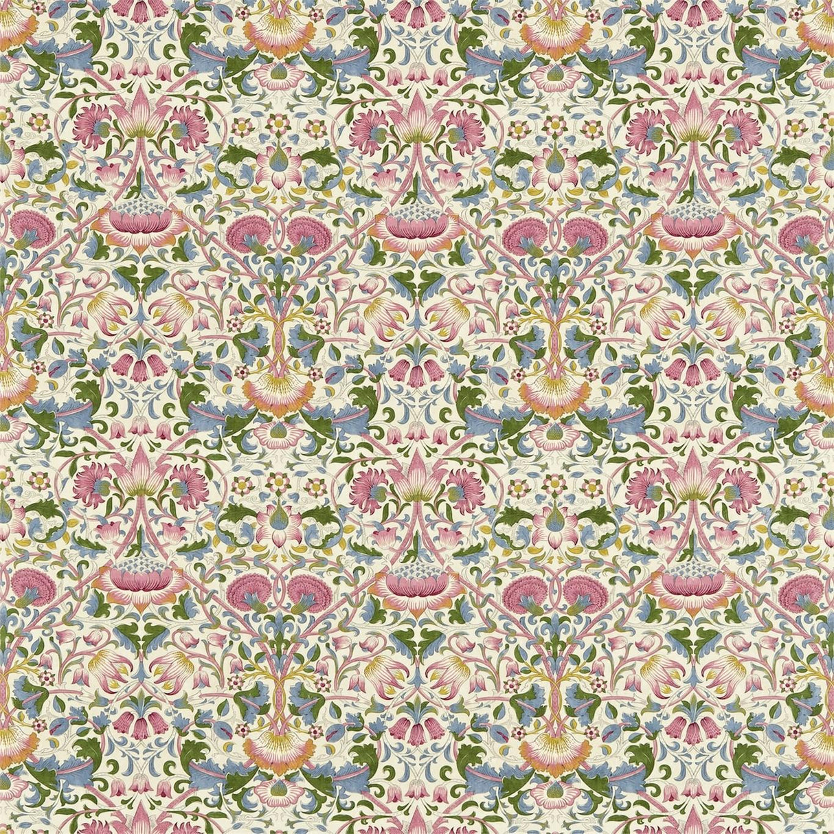 Morris & Co Lodden Blush/Woad Fabric