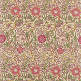 Morris & Co Pink & Rose Manilla/Wine Fabric