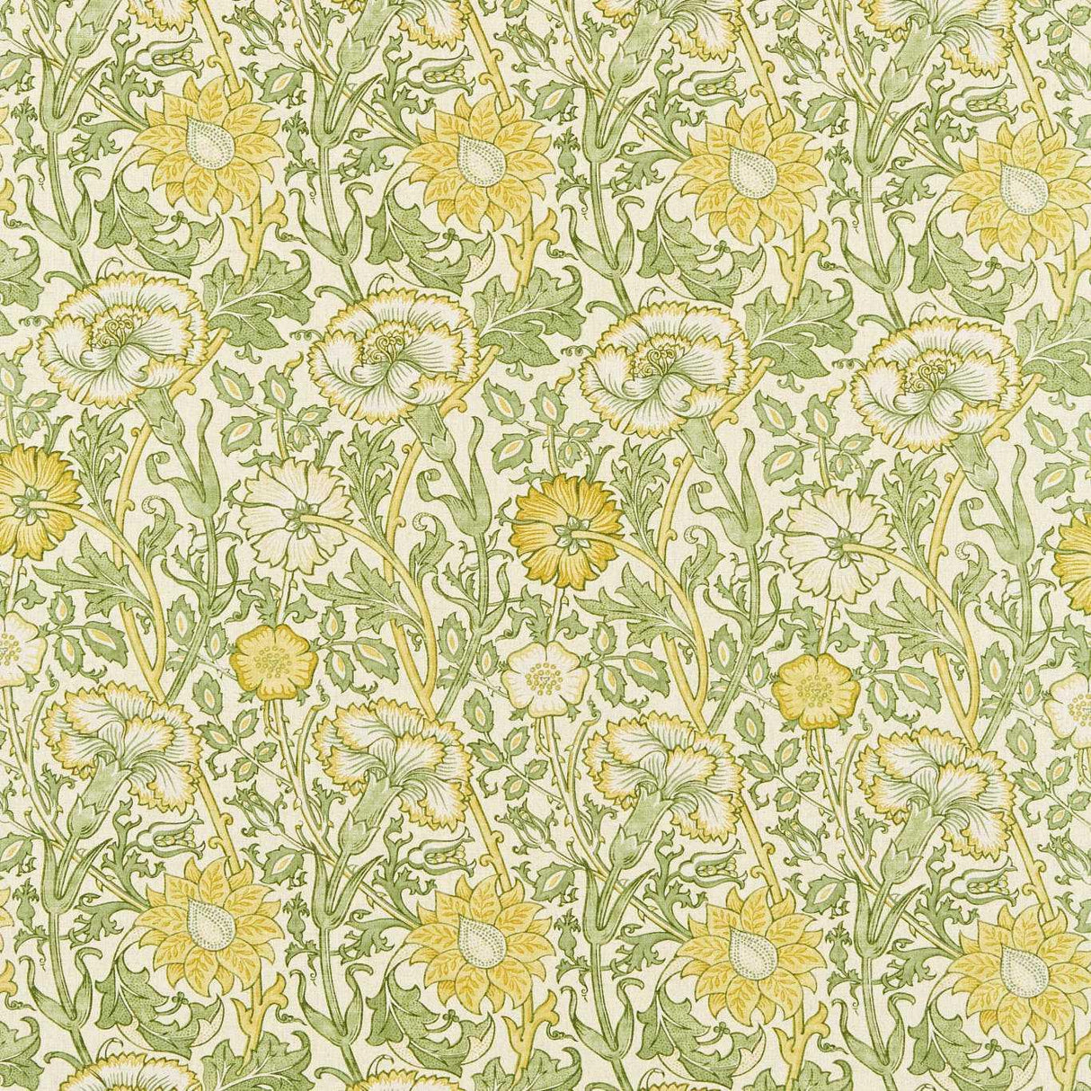 Morris & Co Pink & Rose Cowslip/Fennel Fabric