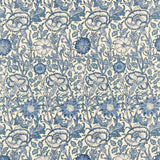 Morris & Co Pink & Rose Vellum/Indigo Fabric