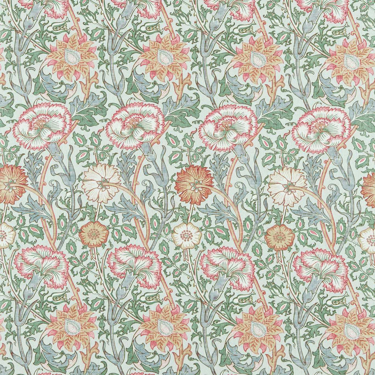 Morris & Co Pink & Rose Eggshell/Rose Fabric
