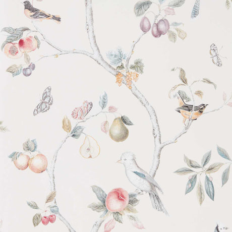 Sanderson Fruit Aviary Cream/Multi Wallpaper