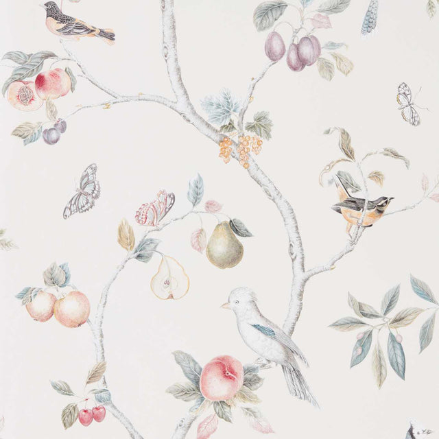 Sanderson Fruit Aviary Cream/Multi Wallpaper