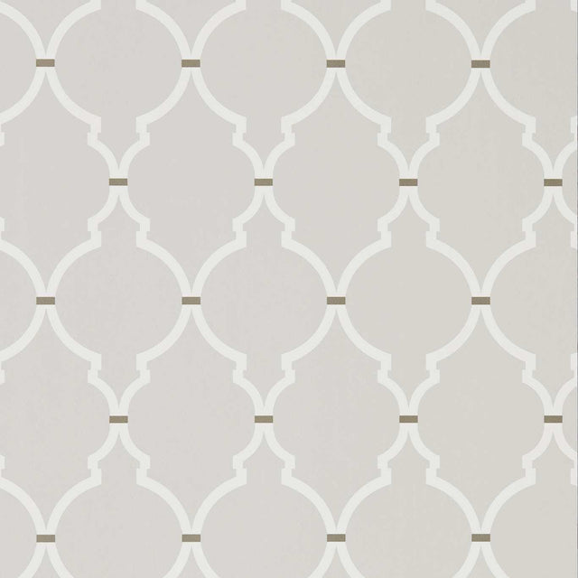 Sanderson Empire Trellis Silver/Calico Wallpaper
