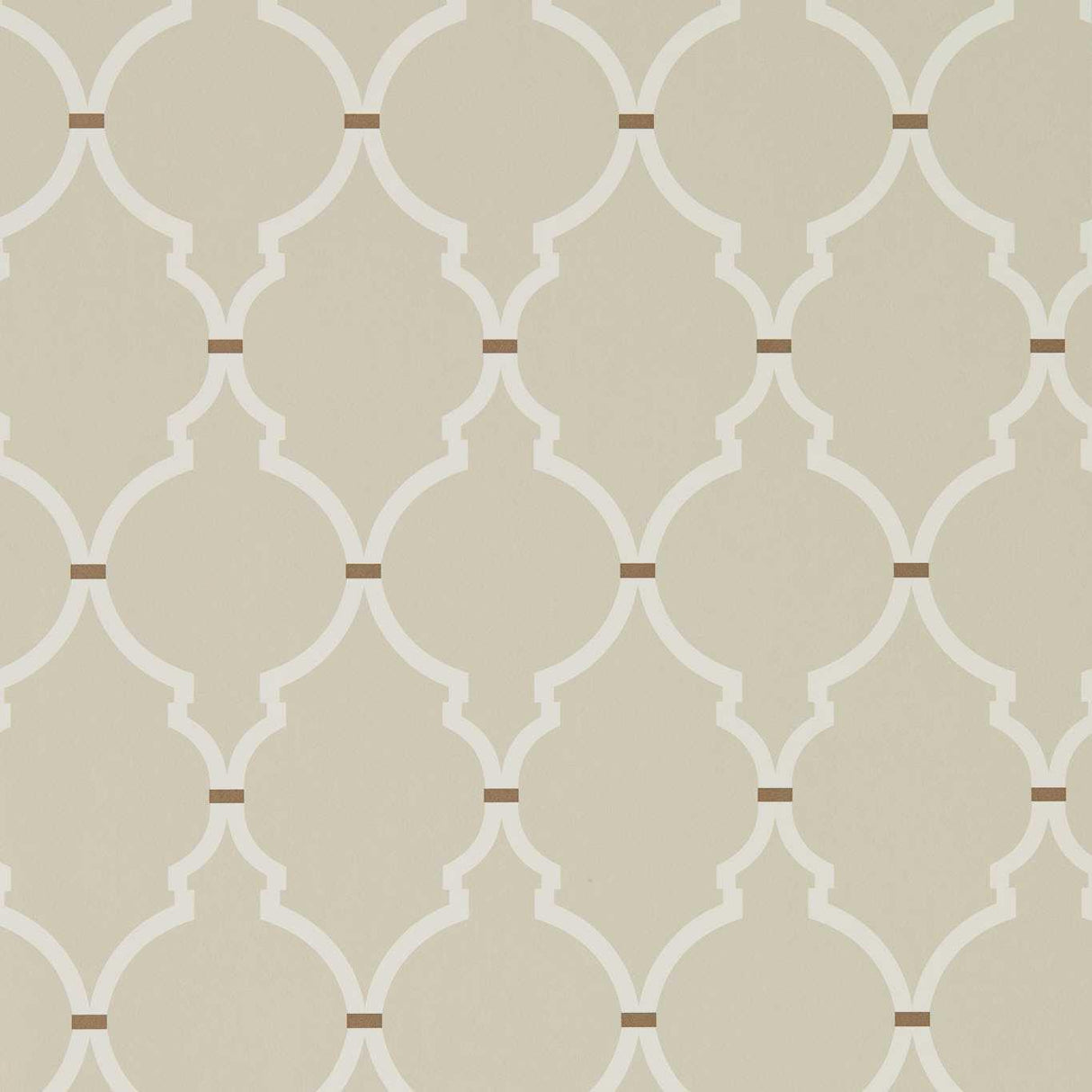 Sanderson Empire Trellis Linen/Cream Wallpaper