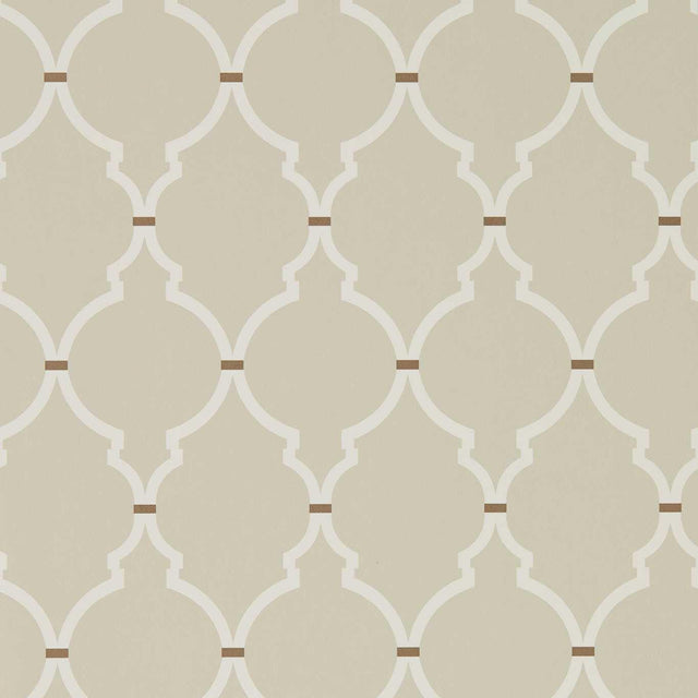 Sanderson Empire Trellis Linen/Cream Wallpaper