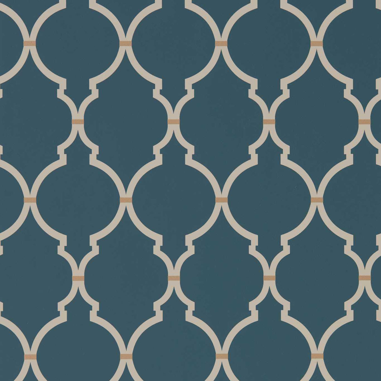 Sanderson Empire Trellis Indigo/Linen Wallpaper