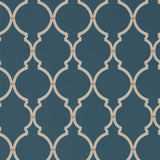 Sanderson Empire Trellis Indigo/Linen Wallpaper