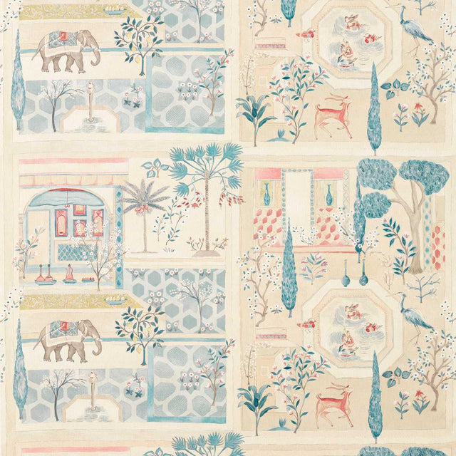 Sanderson Sultans Garden Ruby/Teal Fabric