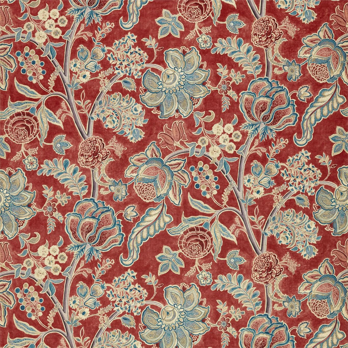 Sanderson Shalimar Ruby/Teal Fabric