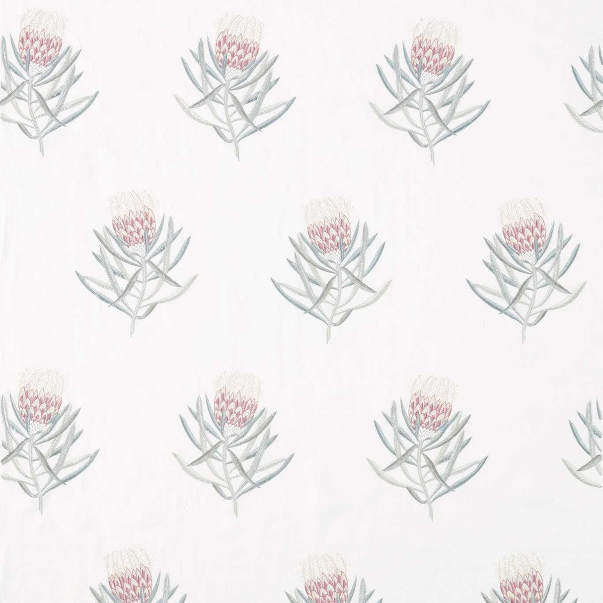 Sanderson Protea Flower Porcelain/Orchid Fabric