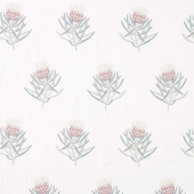 Sanderson Protea Flower Porcelain/Orchid Fabric
