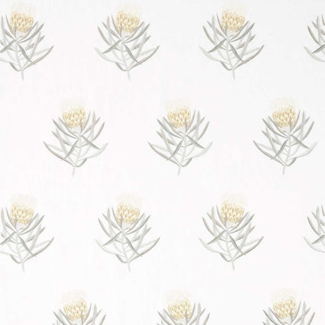 Sanderson Protea Flower Daffodil/Natural Fabric