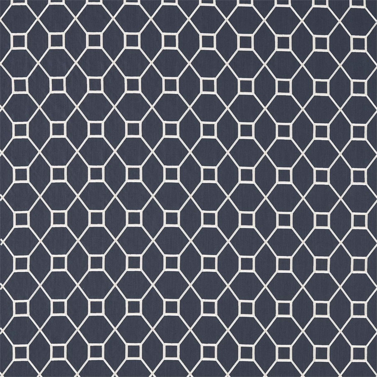 Sanderson Baroque Trellis Indigo Fabric