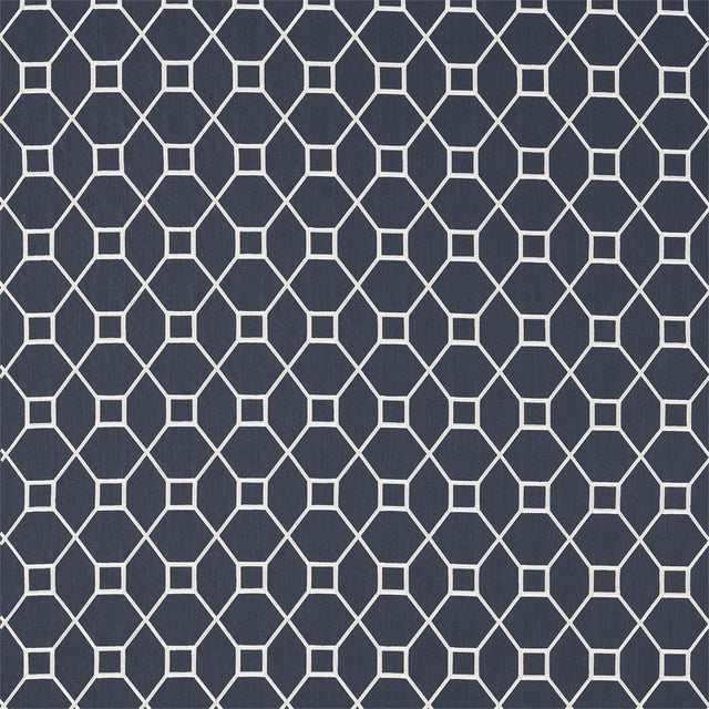 Sanderson Baroque Trellis Indigo Fabric