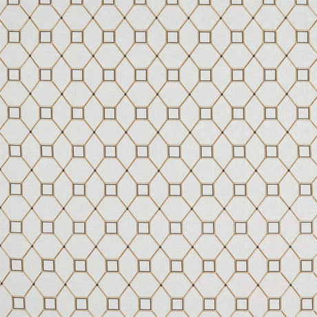 Sanderson Baroque Trellis Charcoal/Gold Fabric