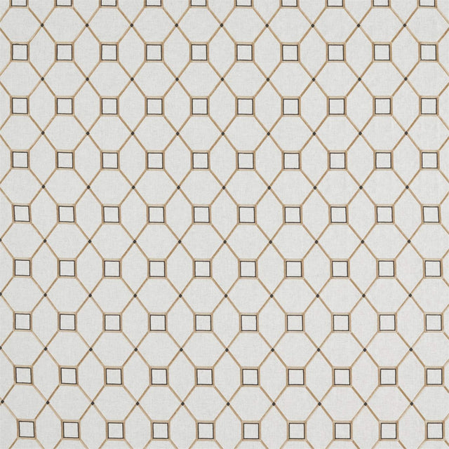 Sanderson Baroque Trellis Charcoal/Gold Fabric