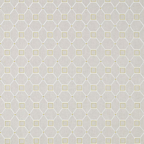Sanderson Baroque Trellis Daffodil/Linen Fabric