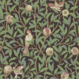 Morris & Co Bird & Pomegranate Charcoal/Sage Wallpaper