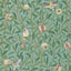 Morris & Co Bird & Pomegranate Turquiose/Coral Wallpaper