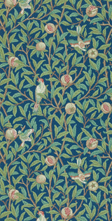Morris & co Bird & Pomegranate Blue/Sage Wallpaper