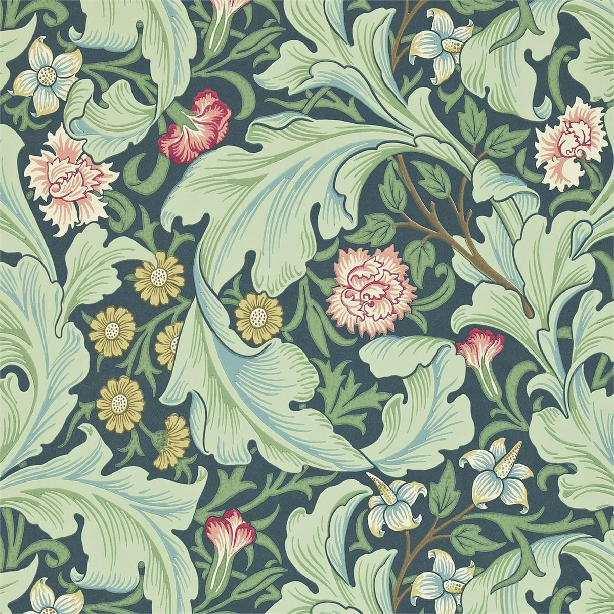 Morris & Co Leicester Woad/Sage Wallpaper