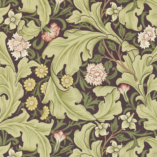 Morris & Co Leicester Chocolate/Olive Wallpaper