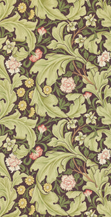 Morris & co Leicester Chocolate/Olive Wallpaper