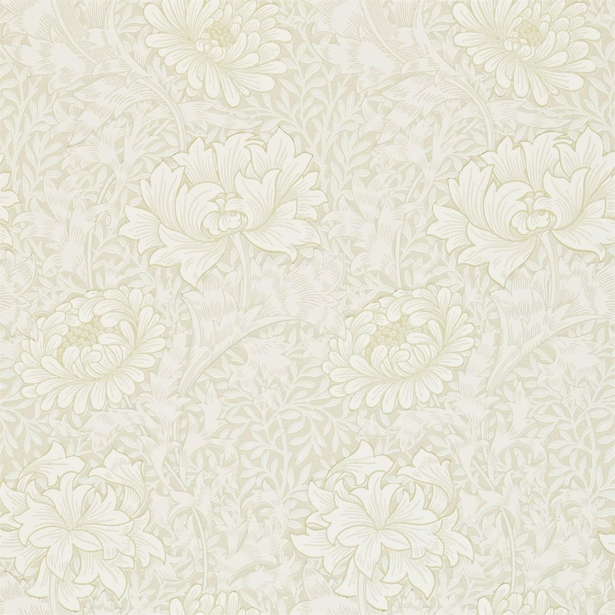 Morris & Co Chrysanthemum Chalk Wallpaper
