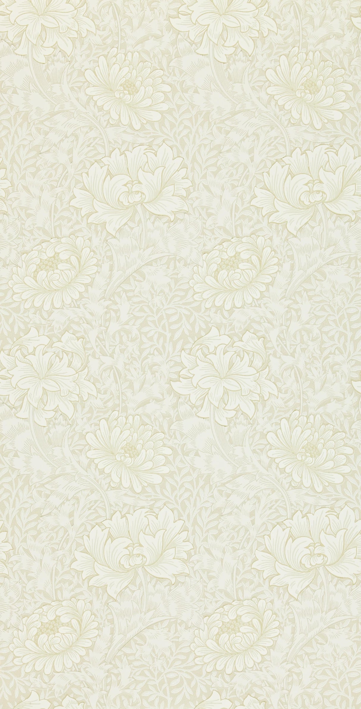 Morris & co Chrysanthemum Chalk Wallpaper
