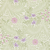 Morris & Co Larkspur Olive/Lilac Wallpaper